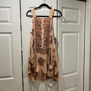 Free People Peach Floral Tunic/Dress. Size S